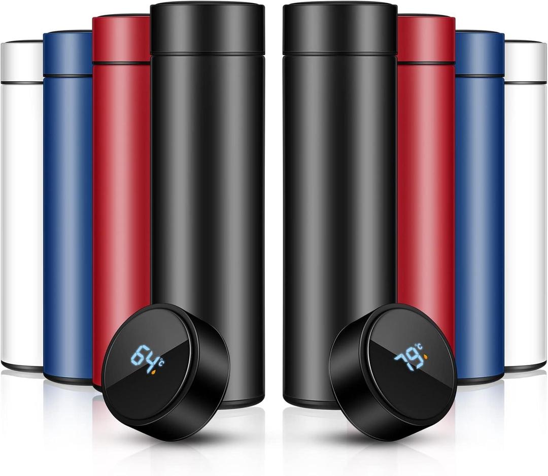 Premium Insulated Temperature Display Water Bottle – 500ml Stainless Steel, Hot & Cold Flask
