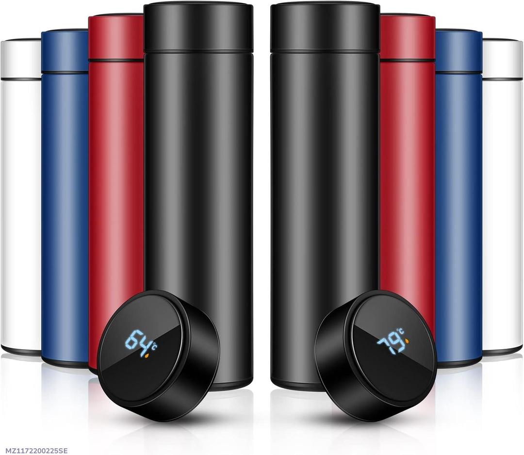 Premium Insulated Temperature Display Water Bottle – 500ml Stainless Steel, Hot & Cold Flask