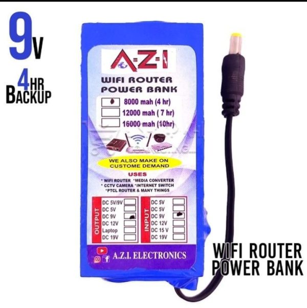 Wifi Router Power Bank 9v 8000mah Any Wifi Router Power Bank Ups Fiber Optic Routers